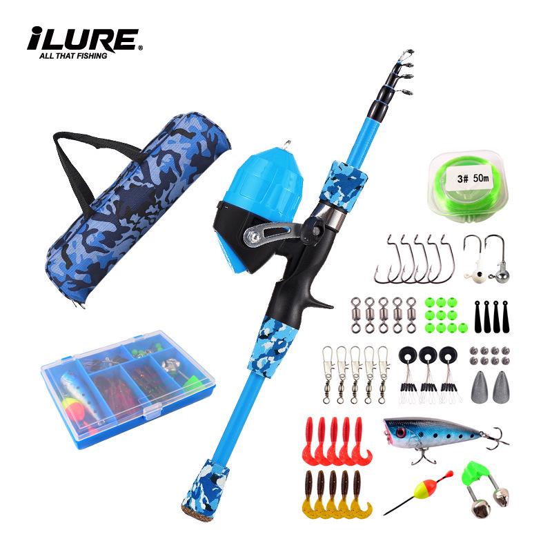 Mládežnická venkovní rybářská sada: Prut pro začátečníky (1,2 m/1,5 m) pro Děti a Teenagery