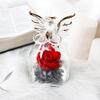 1 Set Little Angel Preserved Roses In Glass Forever Eternal Rose Flower Christmas Birthday Valentine Day Wedding Gift Women Girl