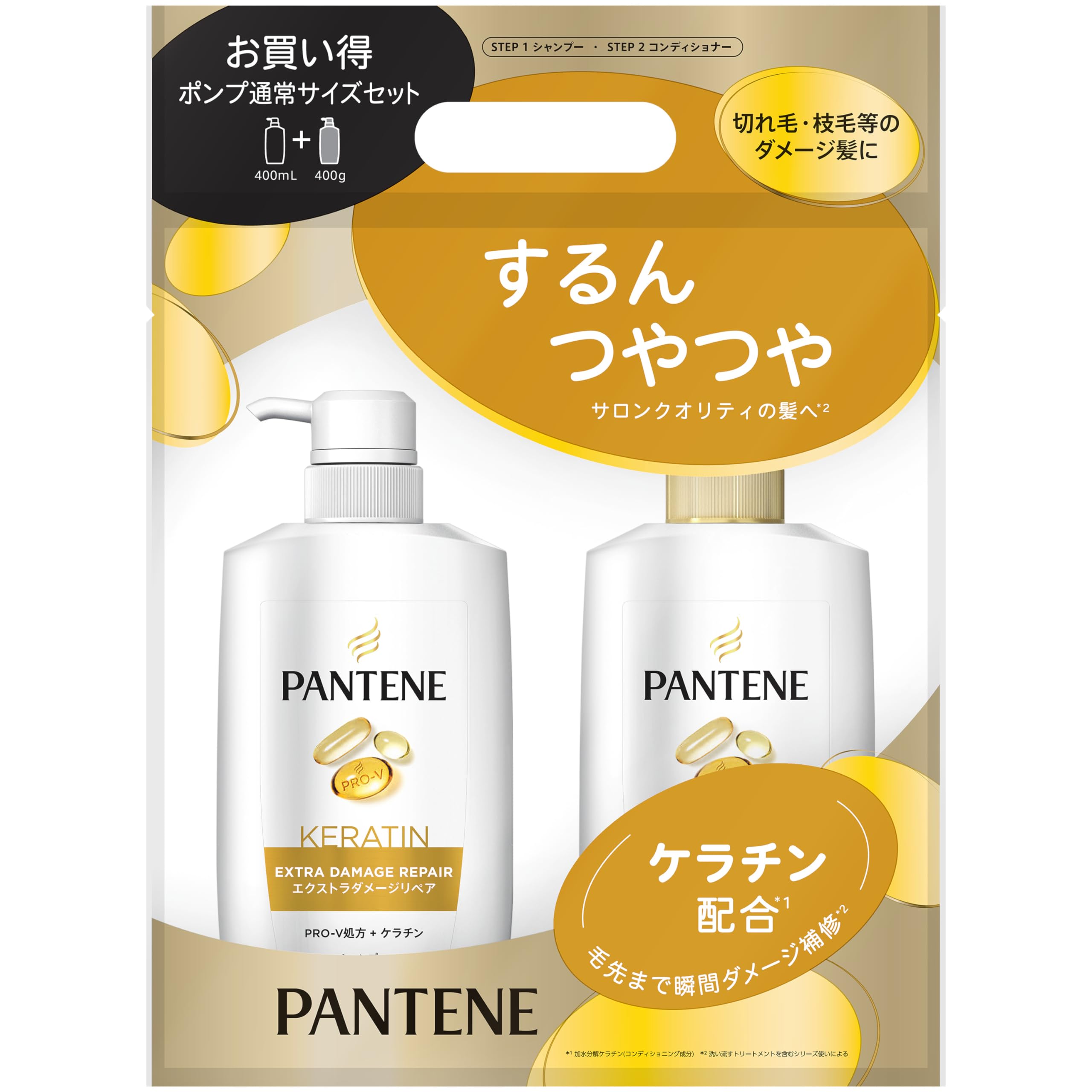 

Pantene Шампунь и кондиционер для очень поврежденных волос, набор с дозаторами 400 мл 400 г + (Оптовая закупка) белый