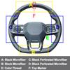DIY Hand Sewing Car Steering Wheel Cover for Ford Mustang 2026 2026 2026 Microfiber Leather Antiskid Interior Auto Accessories