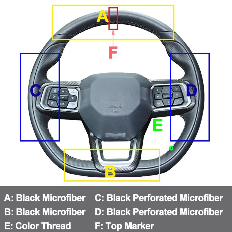 DIY Hand Sewing Car Steering Wheel Cover for Ford Mustang 2026 2026 2026 Microfiber Leather Antiskid Interior Auto Accessories