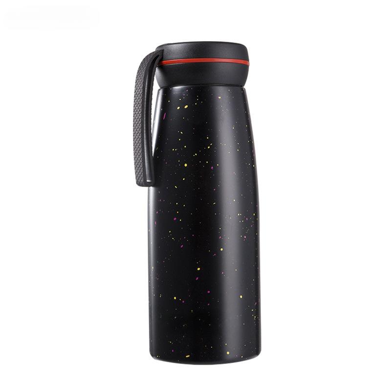 

Подарочная чашка для воды из нержавеющей стали 304, креативная свежая веревка, студенческий спортивный термос, чашка 500ml чёрный