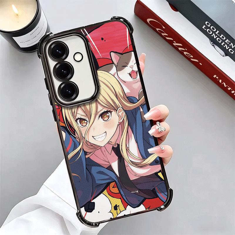 Anime Character Power CSM Plating Phone Case For Samsung A17 A07 A37 A57 A16 A56 A15 A55 A14 A54 A13 A53 A26 A36 A25 A35 A24 A34