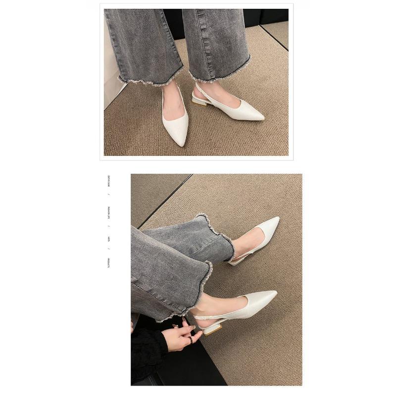 Nuovi Sandali Francesi a Punta con Tacco Grosso