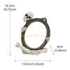 KX4B Gothic Skeleton Frame Resin Ornament Skull Picture Frame Decoration For Holiday