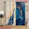 2D flat Photography Backdrop Background cloth Blue and Gold 100% Polyester Festive Wall Decor Use for New Year celebration