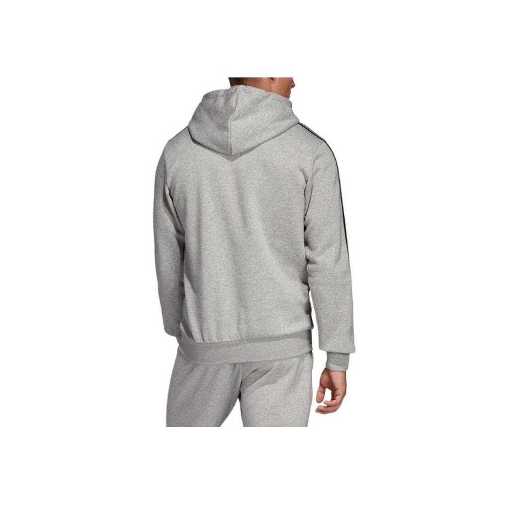 Adidas Long Sleeve Warm Fleece-Lined Hoodie Men Tops Gray DU0495
