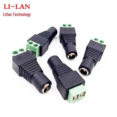 Kit de connecteurs d'alimentation CC sans soudure 5,5 x 2,1 mm: Prise Femelle et Mâle vers Borne Verte pour Caméra de Surveillance 12V