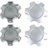 4 PCS Wheel Center Hub Caps Compatible With 6 Lugs Tundra 17" 5 Twin Spoke Silver Wheels 2003-2006, Sequoia 17" 5 Twin Spoke Silver Wheels 2003-2007