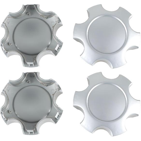 4 PCS Wheel Center Hub Caps Compatible With 6 Lugs Tundra 17" 5 Twin Spoke Silver Wheels 2003-2006, Sequoia 17" 5 Twin Spoke Silver Wheels 2003-2007