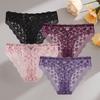 4Pcs Women Lingerie Sexy Lace Panties Soft Fashion Panties Hollow Out Underwears Pantys Underpant Lingerie Lace Intimates S-XL