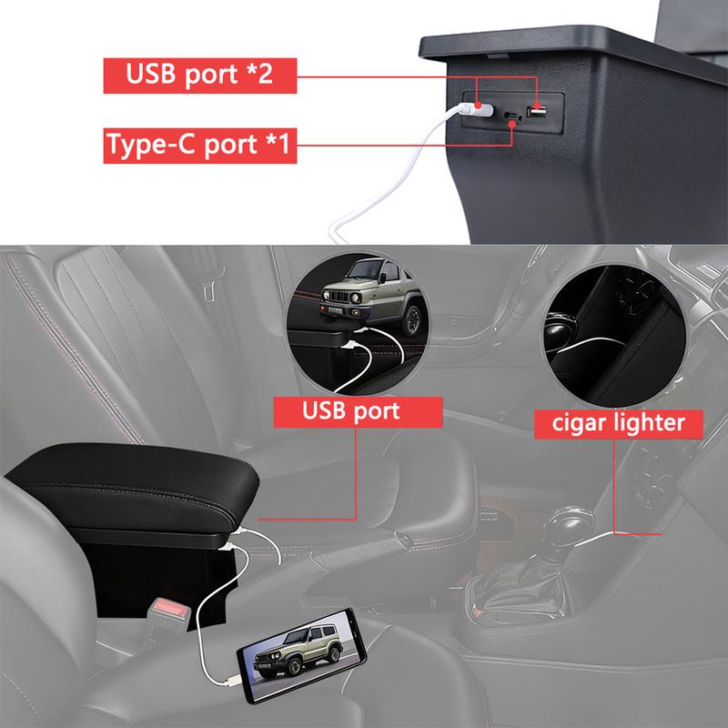 Armrest Box Organizer Cup Holder Mount for Suzuki Jimny JB64 JB74 XL GL -2025 Storage Tidying Interior Modified Accessories