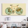 Abstract World Map On Bicycle Wheels Canvas Painting Posters and Prints Wall Art Pictures for Cuadros Living Room Decor No Frame