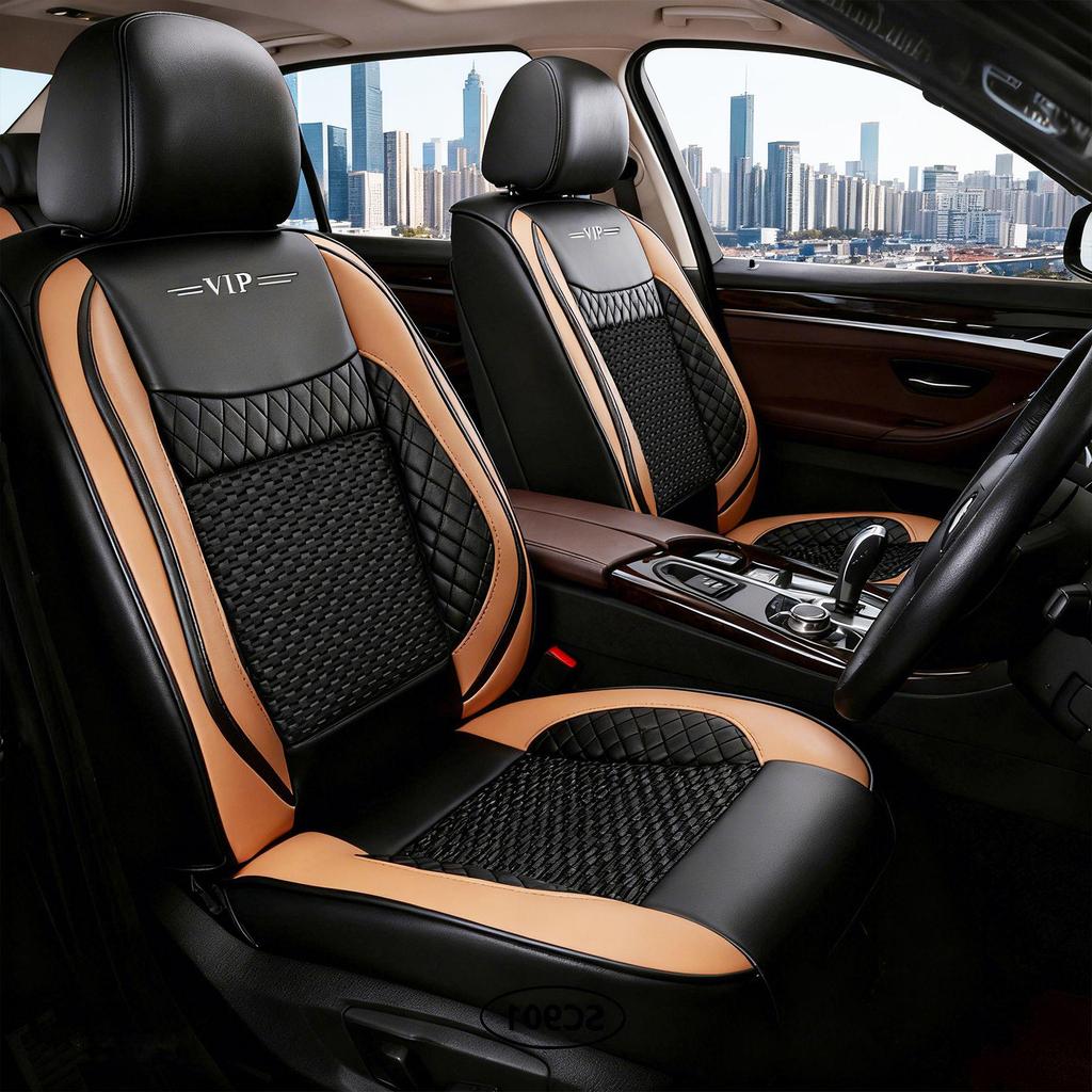 Breathable Ice Seat Cushion for Volkswagen Jetta, Sagitar, Bora, Golf, Magotan - Full Summer Coverage