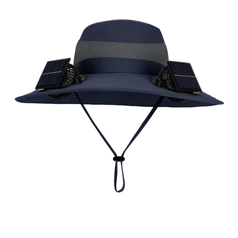 Solar Fan Hat Portable Sun Cap Summer hat USB Rechargeable Single/Dual Cooling Fan Fishing Hat Fisherman Hiking Mountaineering