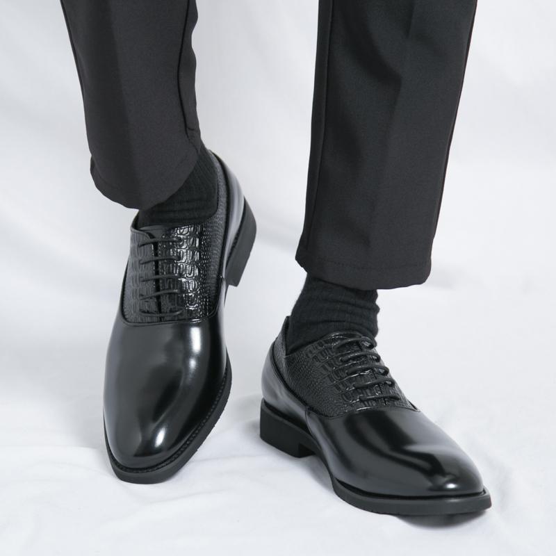 Men Dress Derbys Formal Business Leather Shoes Black Tuxedo Wedding Shoes Plus Size