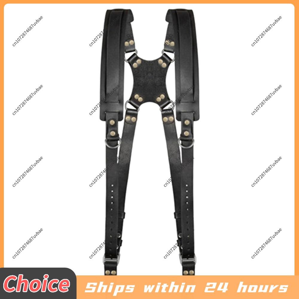 Universal Dual Camera Leather Strap Double Cameras Washable Harness Adjustable Carry Shoulder Straps For DSLR/SLR Cam Accessorie