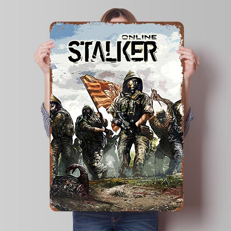

Online Stalker Game Art Printed Poster Customized Wall Art Retro Vintage Metal Tin Signs for Home Decor Office Decoration Room 7.9x11.8In(20x30cm)