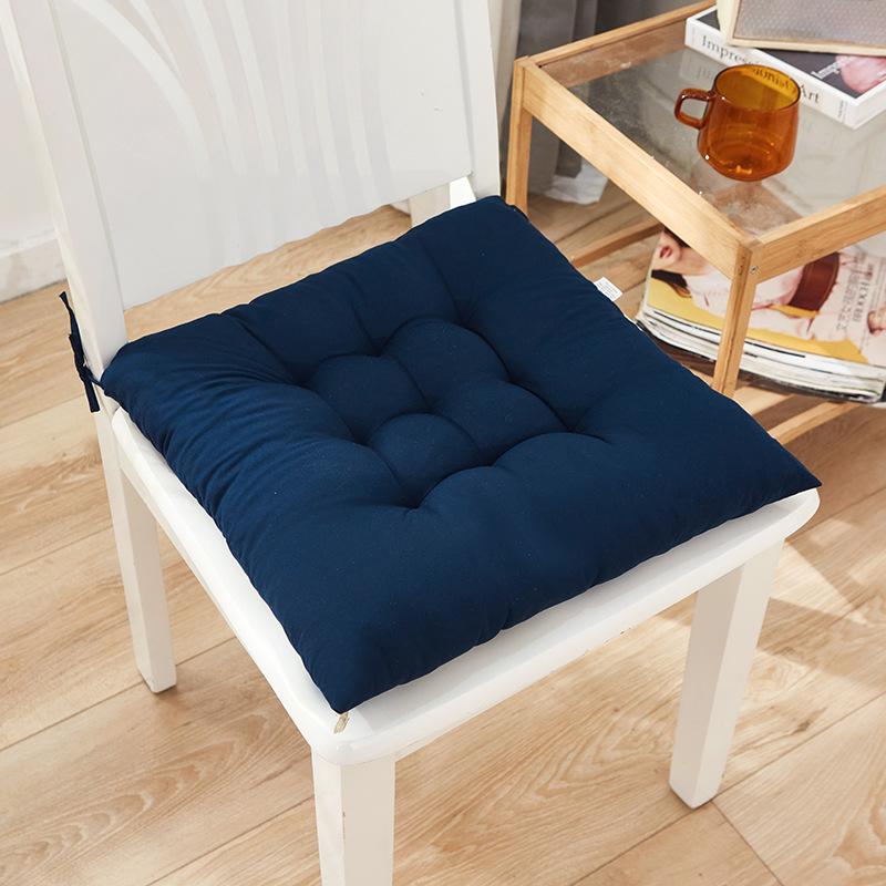 Poduszka na siedzisko w jednolitym kolorze, piaskowana, do biura, jadalni lub krzeseł tatami - 40/45 cm