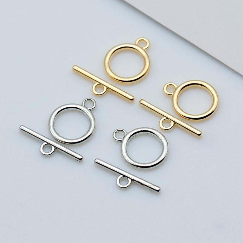 10 Pair Toggle Jewelry Clasps for Jewelry Making Metal Round OT Toggle Clasp Clip Craft DIY Necklace Chain Findings