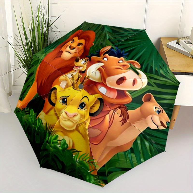 1pc Lion King Automatic Folding Umbrella, 8-Rib Portable & Foldable Design, Highqualityy0722065