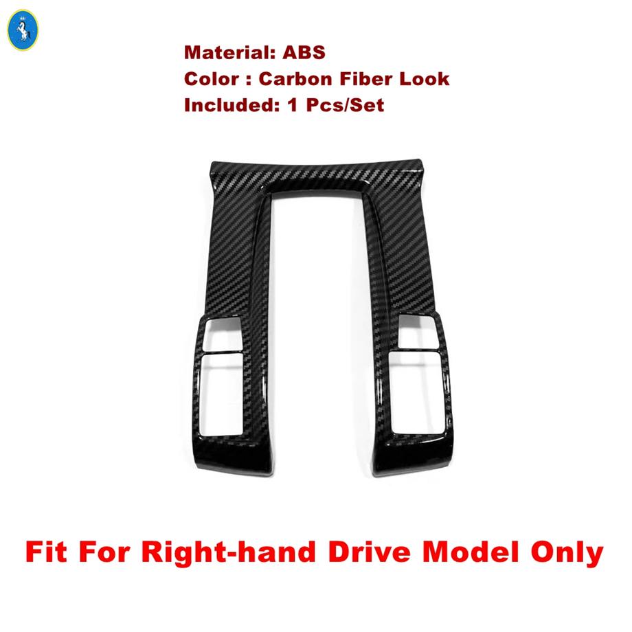 Carbon Fiber / Matte ABS Auto Center Control Gear Shift Panel Decor Frame Accessories Cover Trim Fit For Honda Civic 2016 -