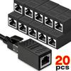 1-20Pcs RJ45 Inline Coupler LAN Connector for Cat7 Cat6 Cat5e Ethernet Cable Extender Adapter Female To Female Network Couplers