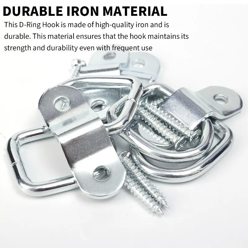 10/1Pcs D Rings Tie Down Anchors Ring Pull Hook Stainless Steel Lashing Ring Load Fit for Car Boat Cargo Trailer Vehicles RV Van