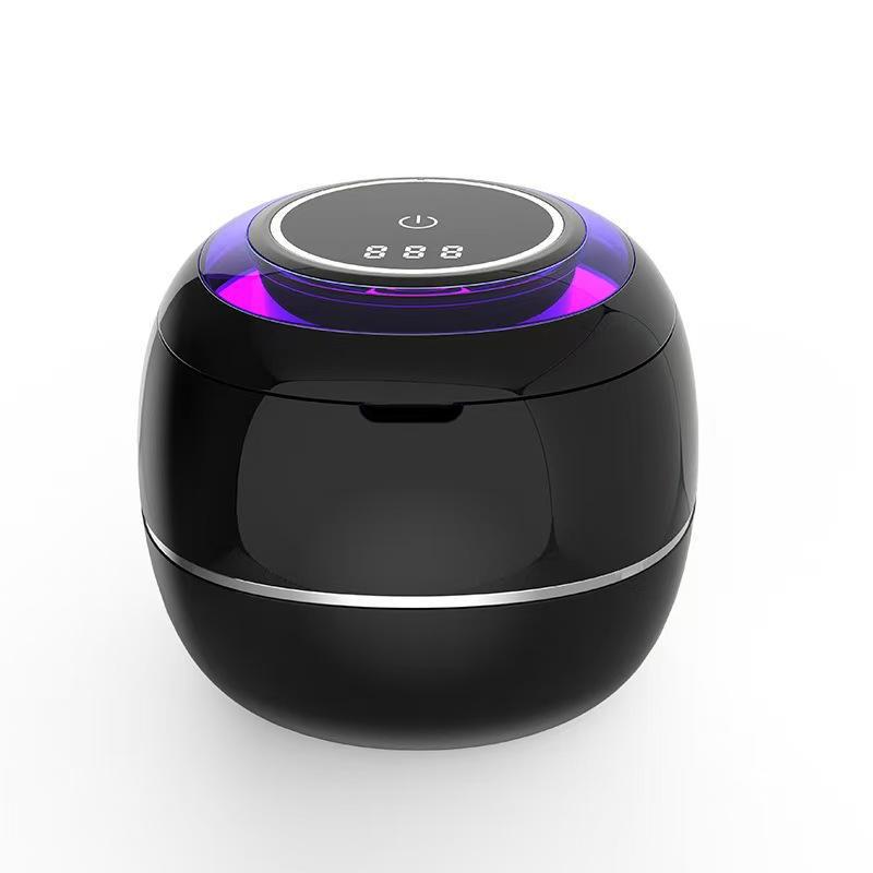 Portable Ultrasonic Cleaner for Dentures, Braces & Jewelry with Purple Light, Large Capacity US Plug