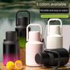 Steel Vacuum Large-Capacity Thermos Cup with High Aesthetic Value for Outdoor Sports and Fitness, Portable Water Bottle with Straw and Handle