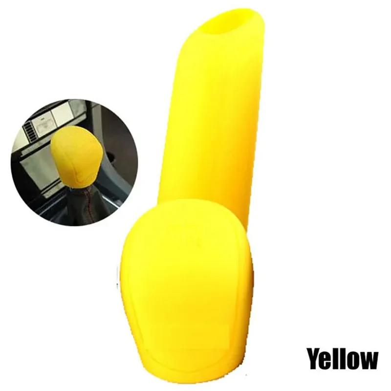 2Pcs Universal Manual Gear Shift Collars Car Silicone Gear Head Shift Knob Cover Handbrake Grip Car Hand Brake Covers Cas