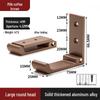 Black Aluminum Alloy Folding Wall-Mounted Coat Hook - Punch-Free, Solid Single Hook