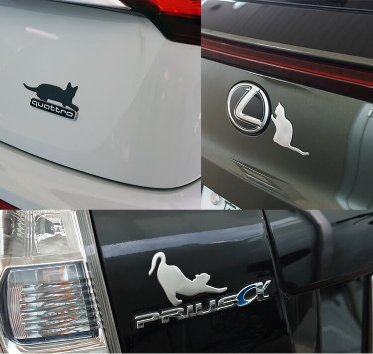 Prendre PR-3DCAT-BK 3D Sticker Cat Paw Car Sticker Accessory Cat Car Suitcase Scratches Hidden Cute Cat Sticker 3D Sticker (Black)