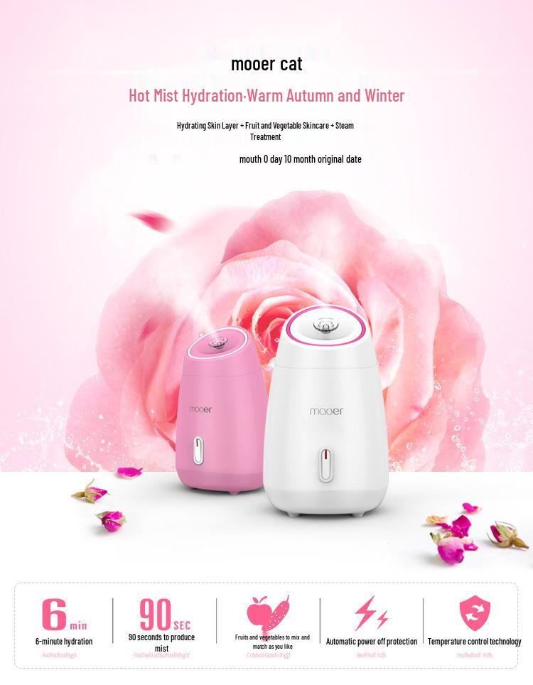 Cat Ear Nano Facial Steamer for Hydration and Pore Care