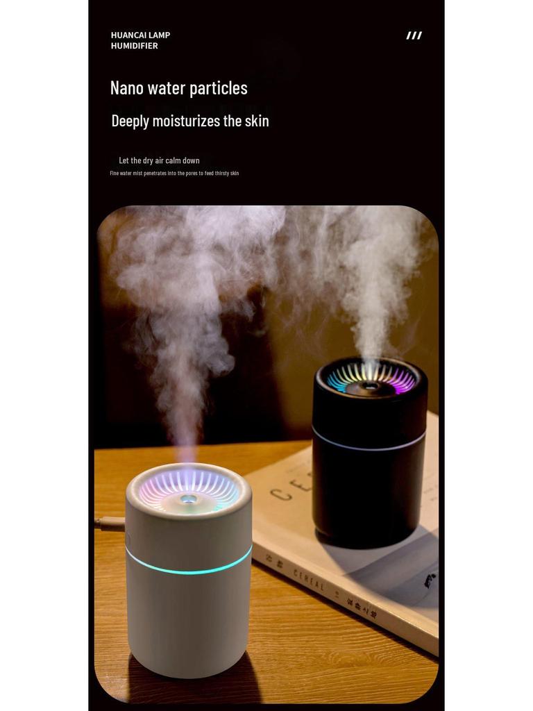 Iridescent Aromatherapy Car Humidifier with Atmosphere Light Atomizer