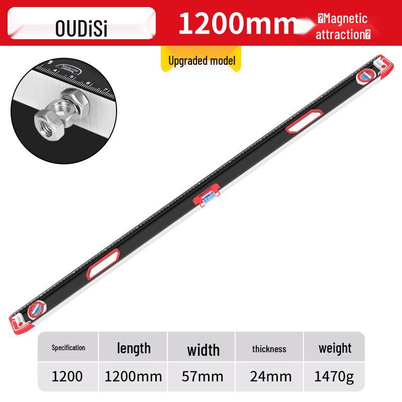 60 High-Precision Strong Magnetic One-Meter Level for Bricklayers
