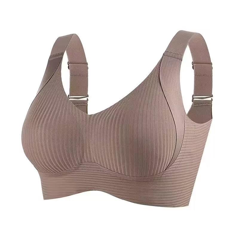 Plus Size Seamless Full Coverage Anti-Sagging Bra with Side Support