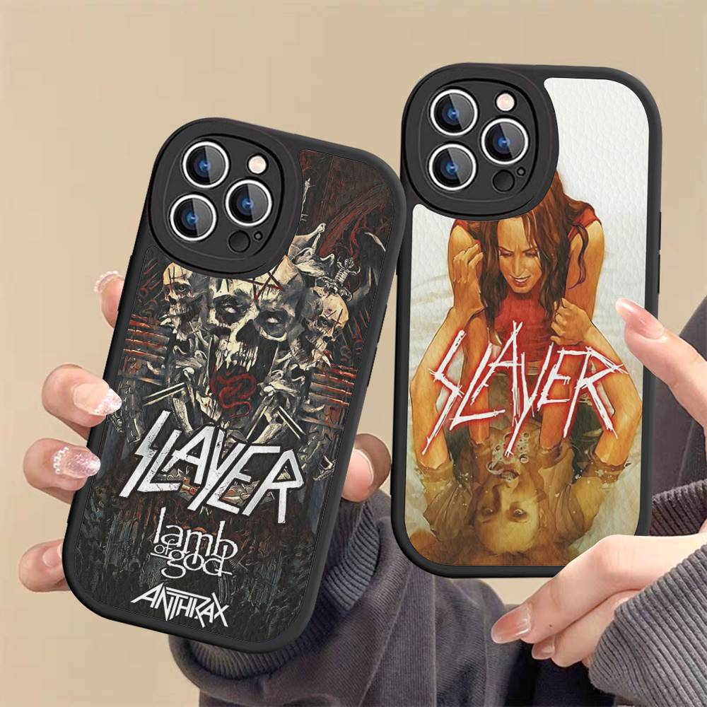 Slayer Heavy Metal Band Music Phone Cover For IPhone 11 12 13 14 15 16 Pro Max Mini Plus Soft Leather Case