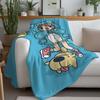 Cute Cartoon B-Bugcat Capoo Blanket Warm And Soft Suitable For Bedroom Living Room Sofa Bed Office Travel Camping