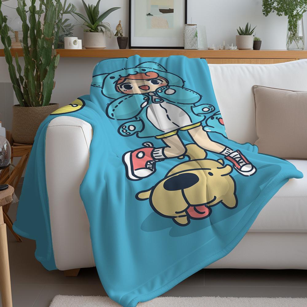 Cute Cartoon B-Bugcat Capoo Blanket Warm And Soft Suitable For Bedroom Living Room Sofa Bed Office Travel Camping