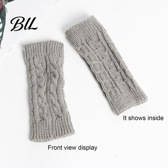 Knitted Arm Warmers for Women Ribbed Wrist Warmers, Stretchy Cable Fingerless Gloves, Elegant Winter Soft Warm Mitten, Half Finger Sleeves Autumn