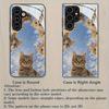 Gehärtetes Glas Handyhülle für Samsung Für Galaxy S26, S21, S22, S23, S24, S25, FE, Ultra und Plus Serie — Süßes Kätzchen Design