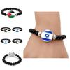 Israel Palästina Flagge Edelstein Armband Unisex Schwarz Perlen Schmuck Großhandel