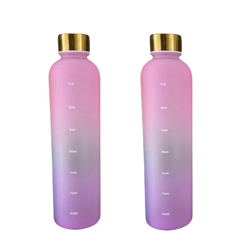 1l láhev s ukazatelem času 32 OZ motivační opakovaně použitelné fitness sporty venku cestování nepropustný matný plast bez BPA