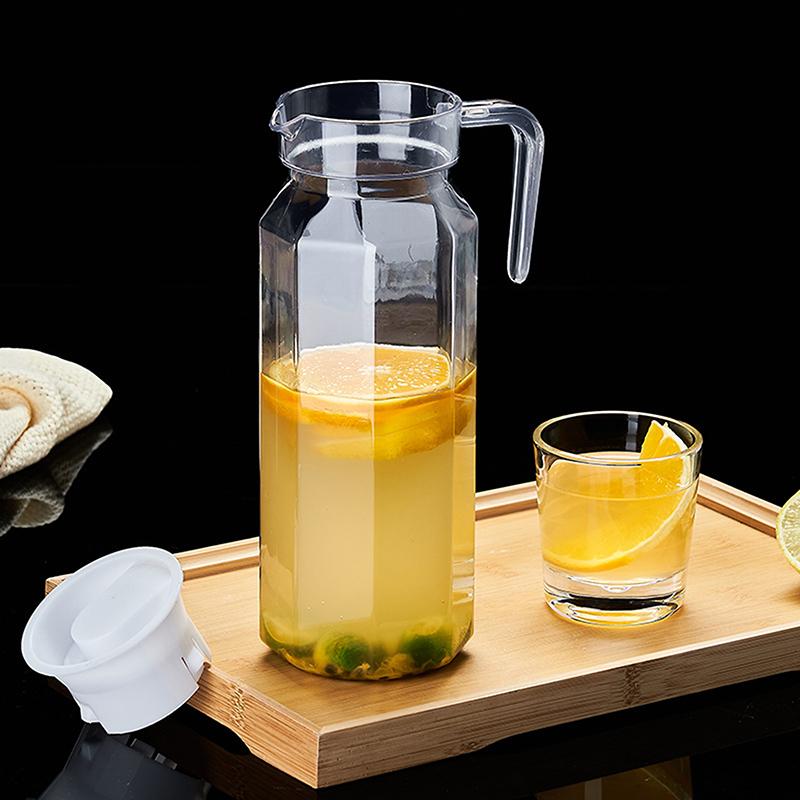 1.1L Water Juice Jug Pitcher Plastic Transparent Bottle For Storing Fresh Juices And Drinks For Kitchen Fridge Drink Storage Pot