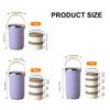 Bentos Lunch Box Large Capacity Stainless Steel Leak Proof Insulated Food Container with Stackable Compartment