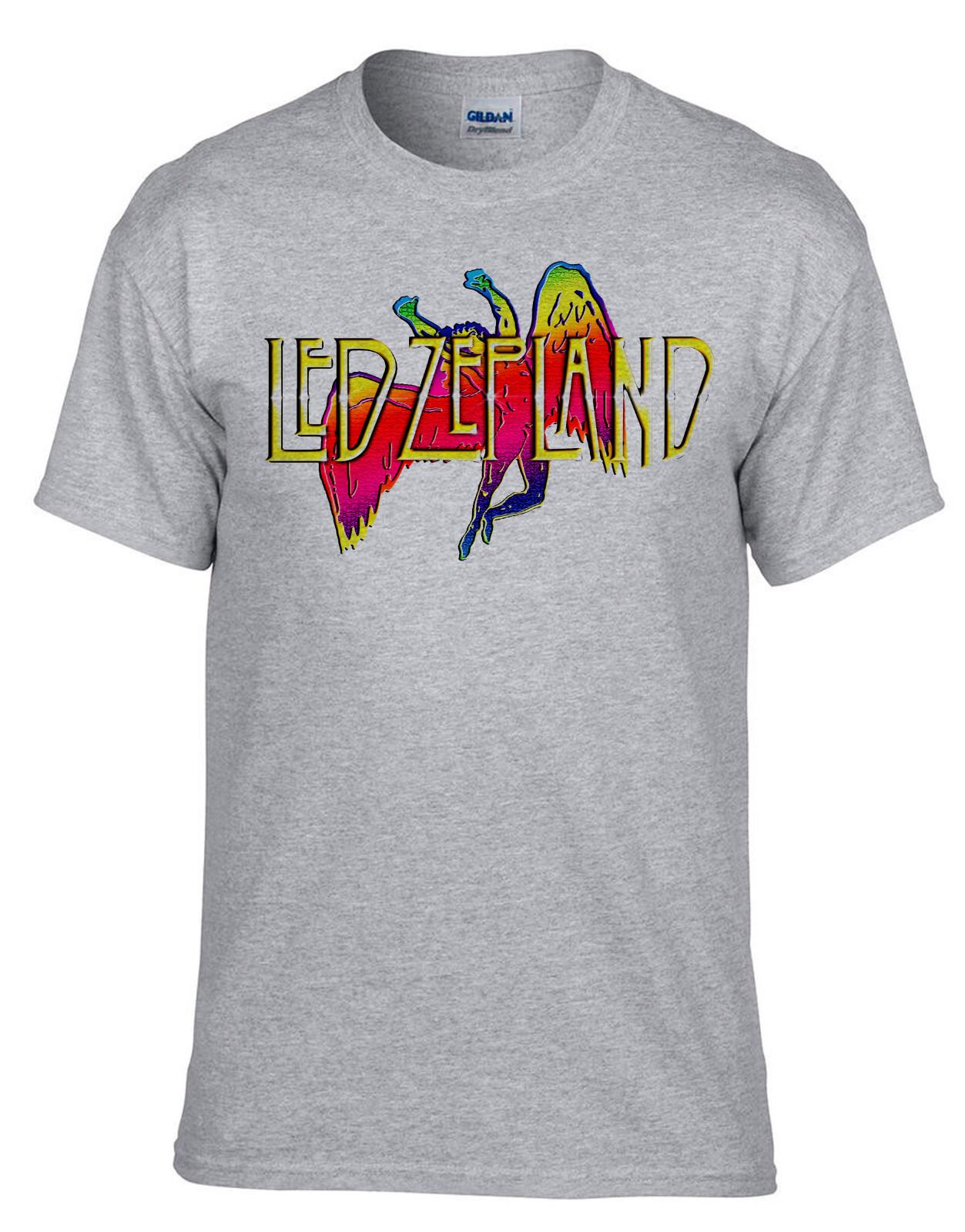 26 Led Zeppelin Rock Band Rock Music Grey T-Shirt -531_Grey- Unisex T-Shirt S