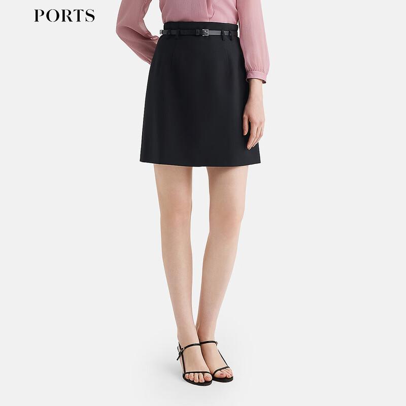 PORTS Women s Belted A-Line Skirt 6