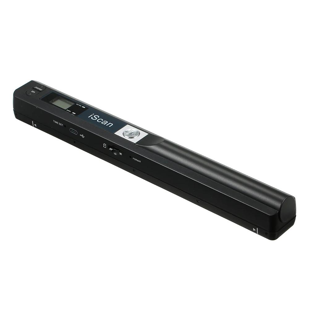 

Mini Handheld Document Scanner A4 Book Scanner iScan Portable Scanner for JPG and PDF Format 300/600/900 DPI чорний