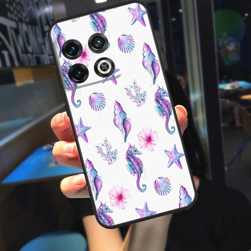 Starfish Seahorse Pattern Funda For OnePlus 12 12R 13 R 11 9 10 Pro 8T 9RT 10T OnePlus Nord N20 N30 CE 4 2 3 Lite Case